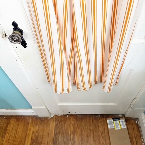 Anthropologie MAEVE Sunshine Wide Leg Satin Striped Pants Yellow White NEW 8 NWT - Picture 6 of 16